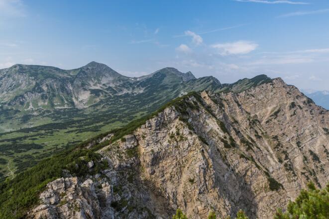 Blick vom Gipfel auf den Krottenkopf