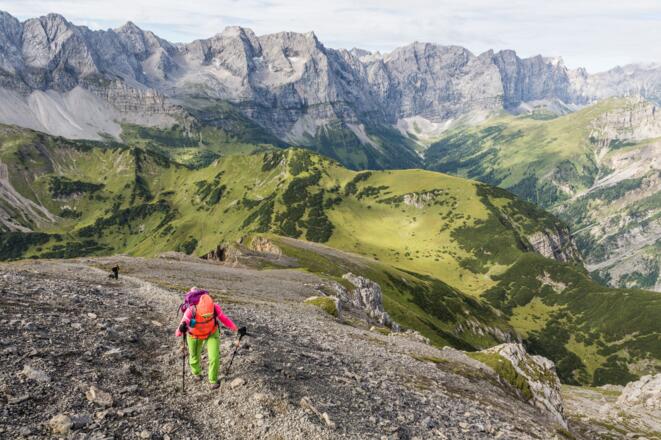 Blick vom Grat zurück