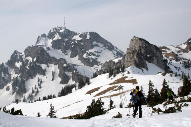 Blick  zum gegenüber liegenden Wendelstein