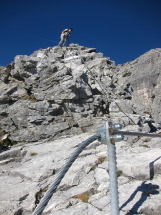 Abstieg über den versicherten Normalweg