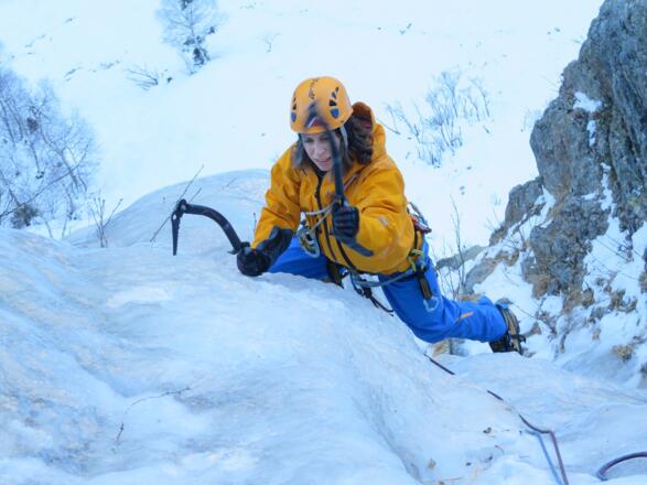 in der zweiten Seillänge
