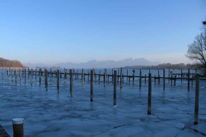 Die winterliche Alpen im Blick