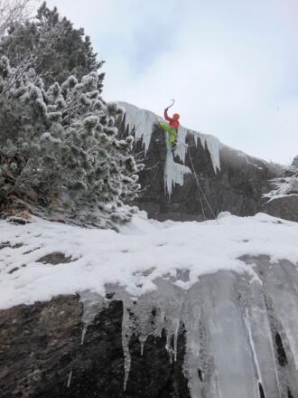 Nahe des Ausstieges der 4. Seillänge