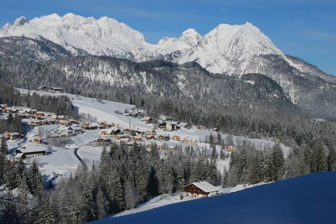 Aussicht Winter Tennengebirge