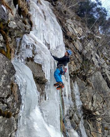 In der vierten Seillänge der Drecksau