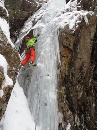 In der 4. Seillänge des Botanikerkamins
