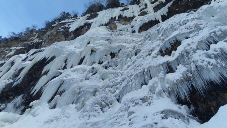 In der 1. Seillänge