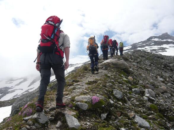 Im Aufstieg zur Rojacherhütte