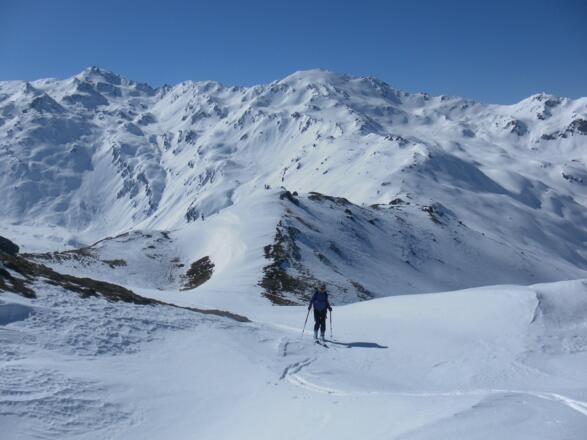 Rastkogel und Roßkopf hinter dem Sidanjoch