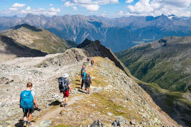 Das schwierigste Stück ist geschafft. Jetzt wird der Weg bis zur Erlanger Hütte wieder einfacher.