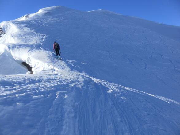 Wintergipfelschlusshang vom Silbersattel