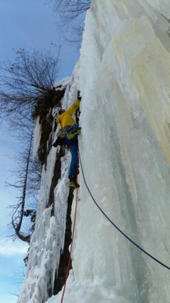Im Vorstieg der 3. Seillänge