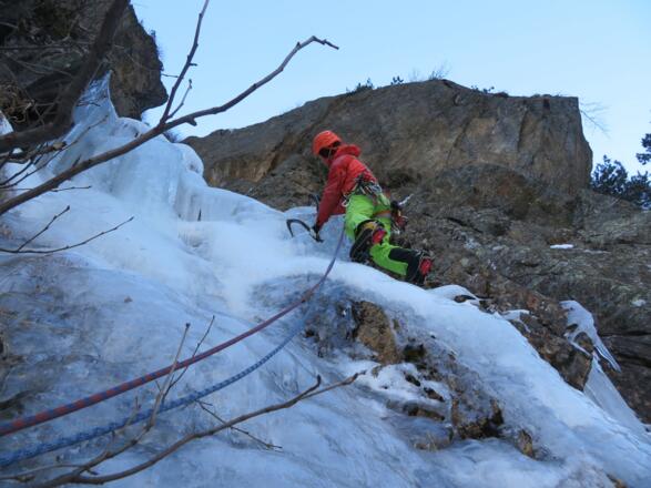 in der dritten Seillänge