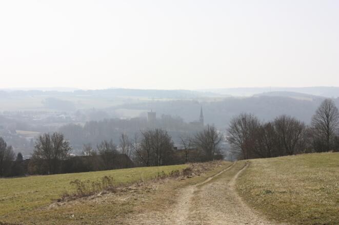 Blick auf Bad Abbach vom Abbacher Hochplateau