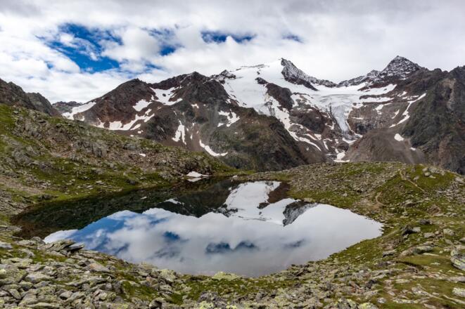 Seescharte, Gamsspitzl, Wilder Freiger und Aperer Freiger (v.l.n.r.)