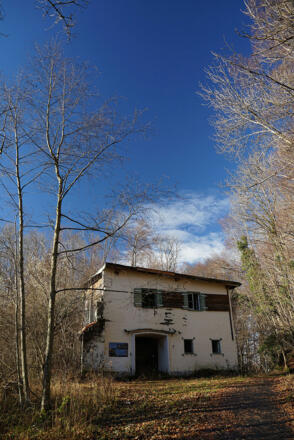 Die aufgelassene Kantine des Hartsteinwerks Werdenfels in der nun Fledermäuse leben