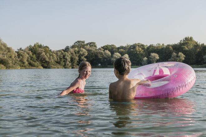 Kinder im Kranzberger See