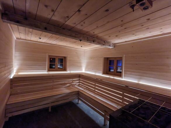 Gemeinschaftssauna in der Hütte