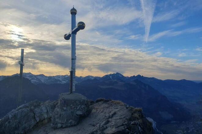 Block vom Kranzhorn bei Sonnenuntergang