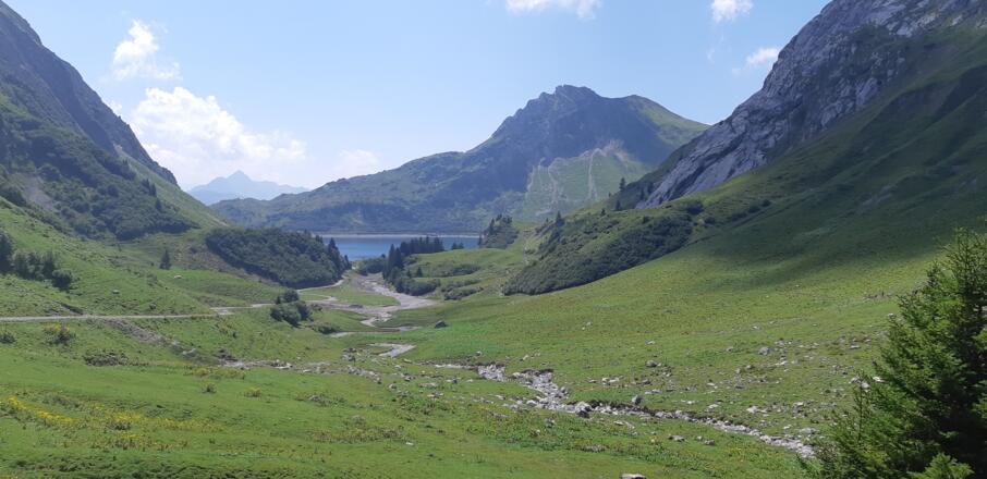 Blick zurück von der Ravensburger Hütte