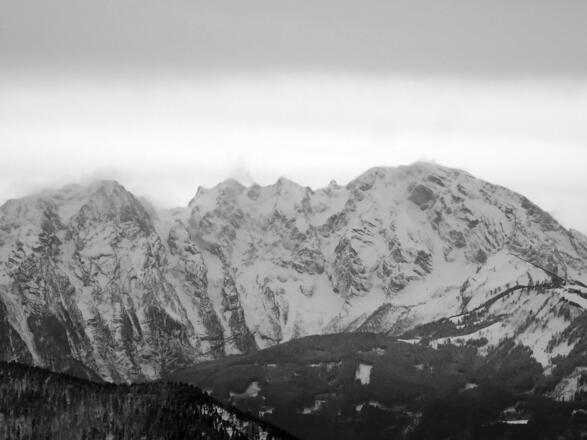 Schneefahnen am Hohen Göll