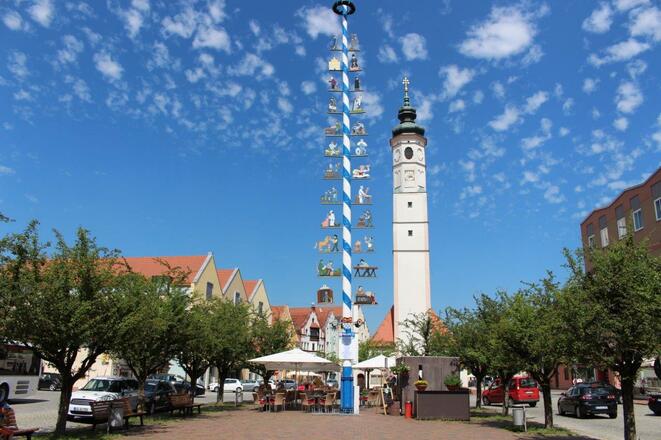Historische Altstadt Dorfen, Blick auf Marienplatz