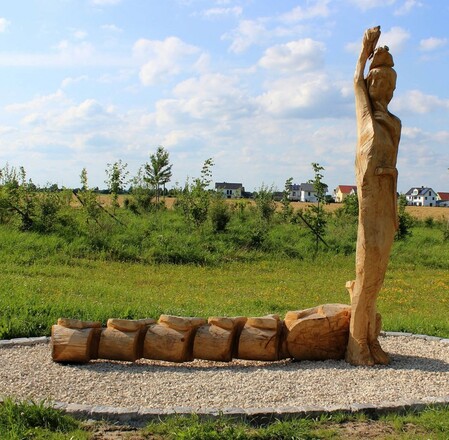 Wartenberg. Die Radfahrerin macht Halt