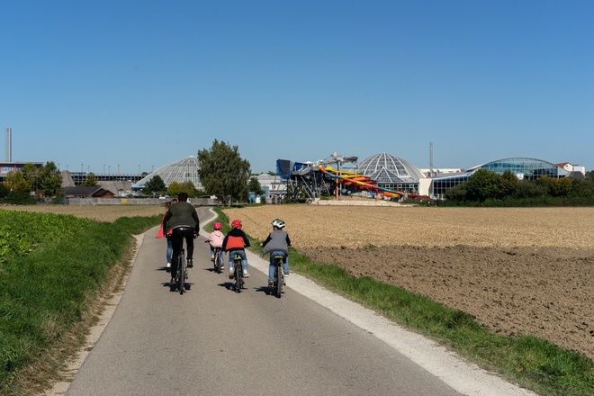 Therme Erding aus Richtung Itzling kommend