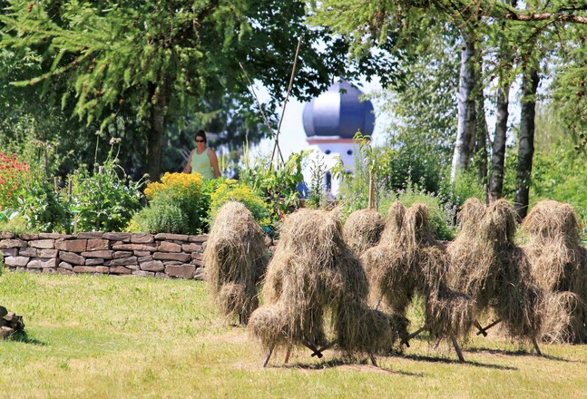 Heumandl im Kräuter-Erlebnis-Park Bad Heilbrunn - Mähgut von der naturnahen Parkwiese