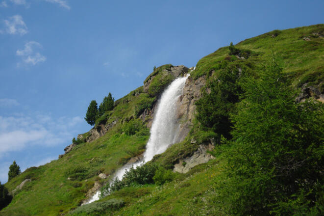 Wasserfall am Archäologischen Rundweg Obergurgl