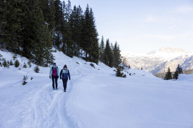 Auf dem Winterwanderweg zur Innerkapellalpe