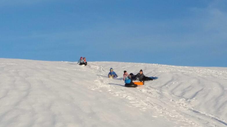 Rodelhang hinter dem Hof
