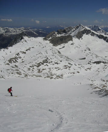Realspitze aus der Abfahrt am Federbettkees