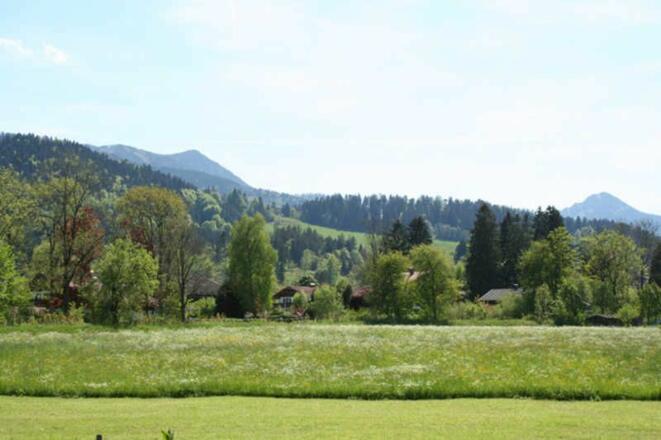 Ausblick vom Haus auf die Berge
