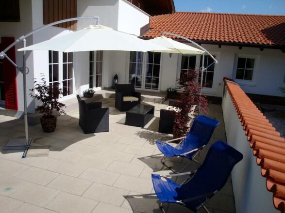 Terrasse Schwimmbad