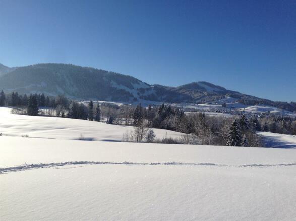 Schnee - direkt zum Loslaufen mit Schneeschuhen