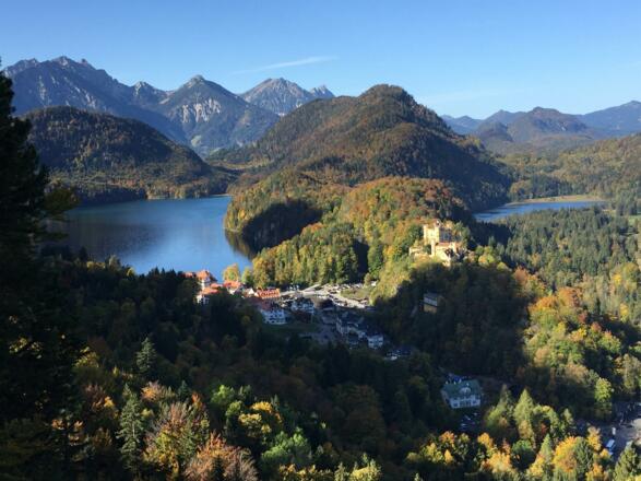 Alpsee und Schwansee mit Schloß Hohenschwangau