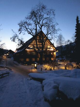 Hotel Traube im Abendrot