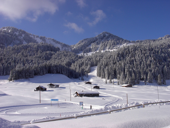 Albert-Link-Hütte - Die Loipe vor der Haustüre