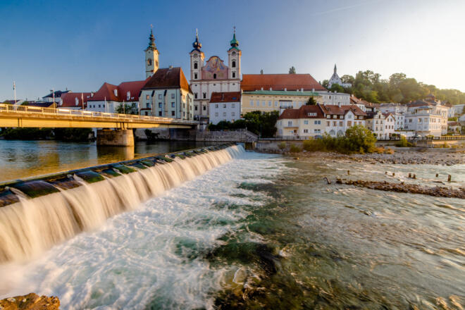 Zusammenfluss von Enns und Steyr