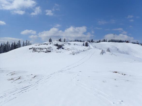 Flacher Anstieg zum Gipfel