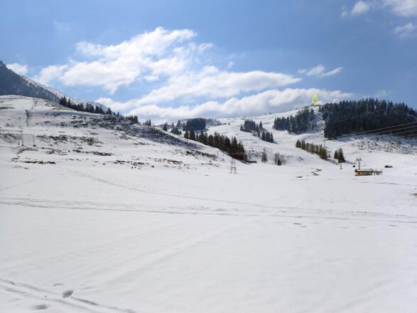 Start beim P 1, rechts das Gschlössl