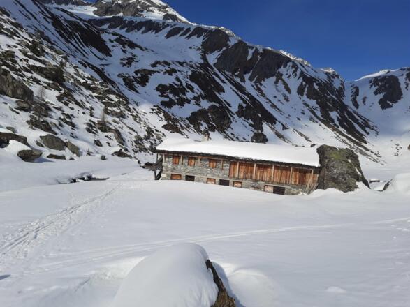 Die Lahneralm im Winterkleid