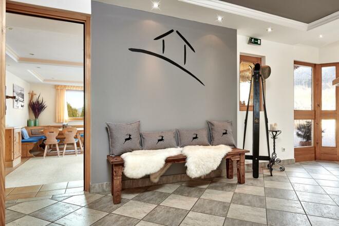 Empfangsbereich im Gästehaus Strasser