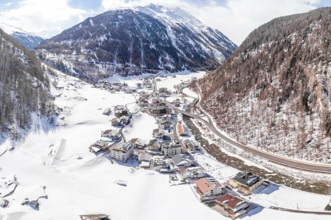 Zwieselstein Ortsaufnahme Winter