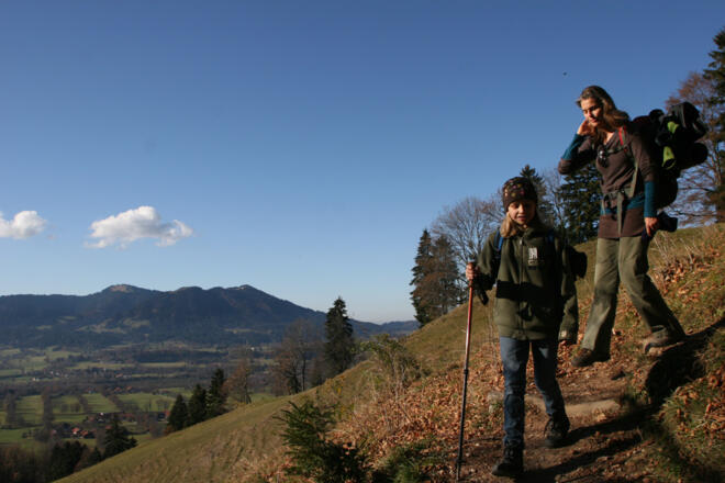 Stufen im oberen Teil des Anstiegs