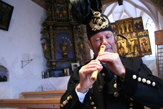 Flötenspieler Adolf Zudrell