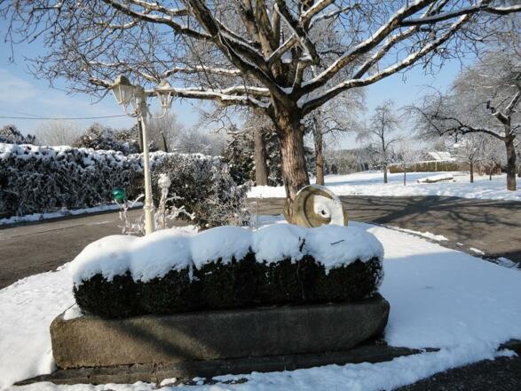 Parkplatz im Winter