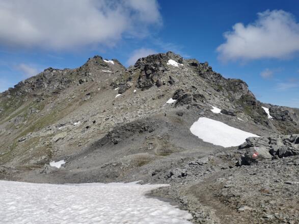 Blick zurück zur Grünbergspitze