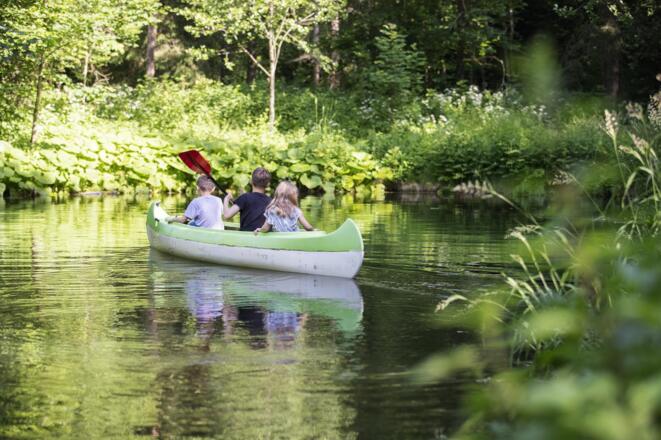 Kanufahren auf unserem See